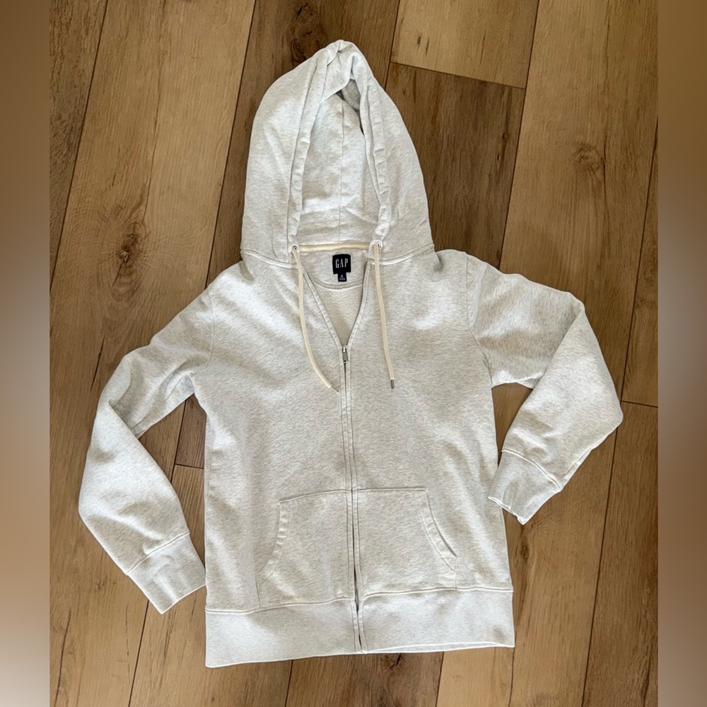GAP Heather Gray Zip-Up Sweatshirt